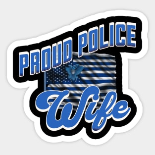 Proud Police Wife Sticker